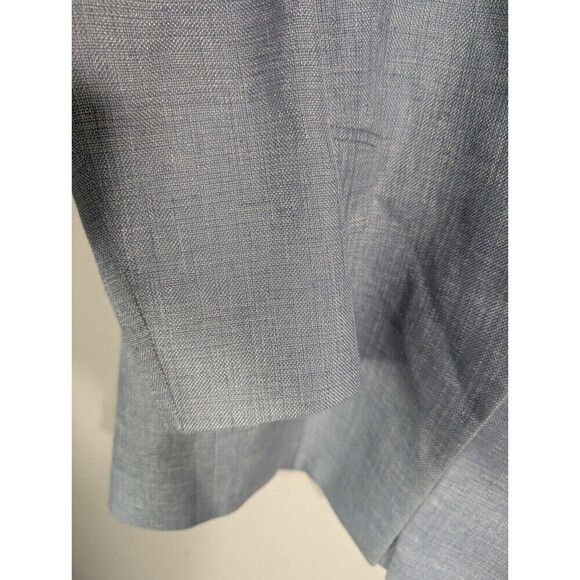 Lafayette 148 New York One Button Blazer Periwinkle Shimmer Viscose Blend Sz 12 - Picture 6 of 11